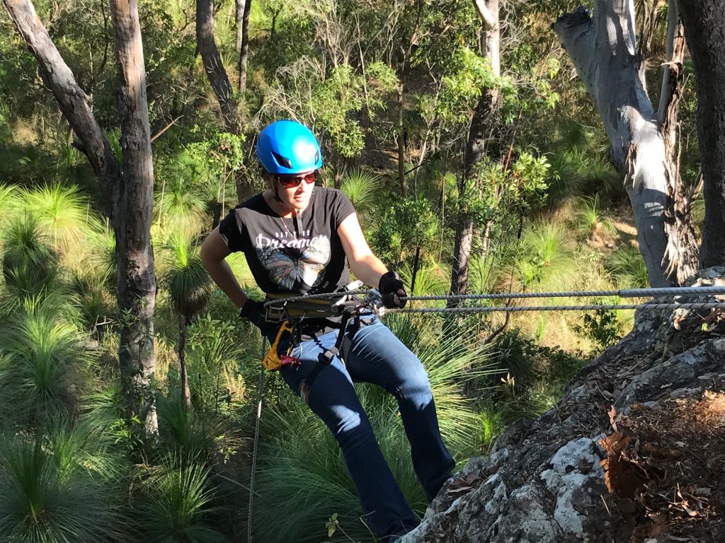 Abseiling is a popular activity at Seaforth Pines